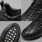 COWHIDE CROCODILE PRINT NON-SLIP SNEAKERS