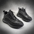 COWHIDE CROCODILE PRINT NON-SLIP SNEAKERS